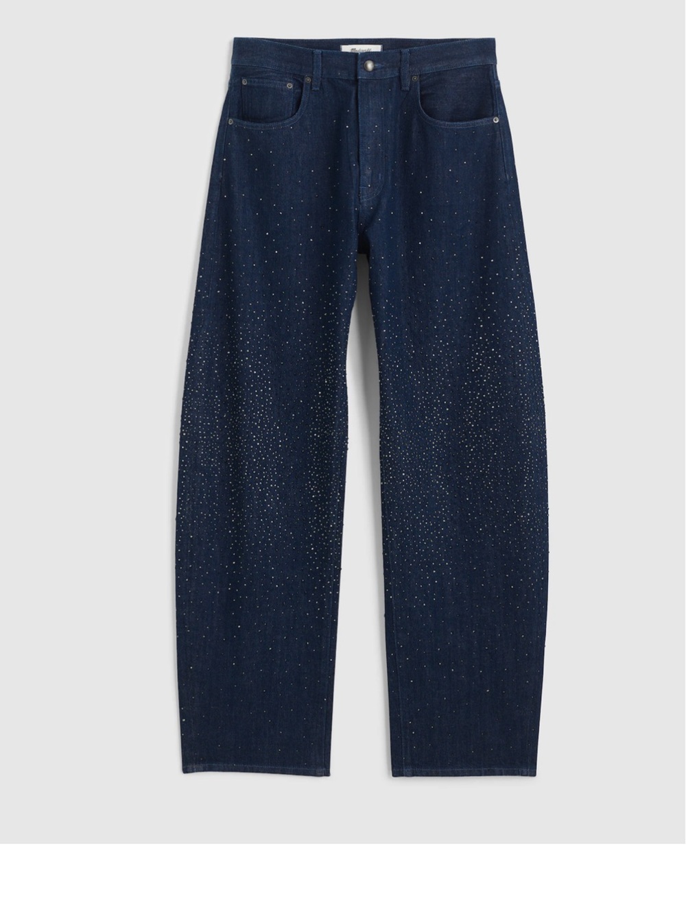 Madewell NWT Sz 30 Balloon Leg Rhinestone Embellished Jeans - Picture 4 of 6